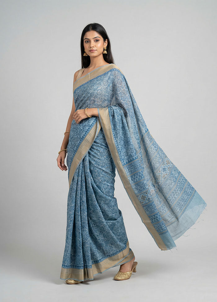 Multicolor Cotton Saree With Blouse Piece