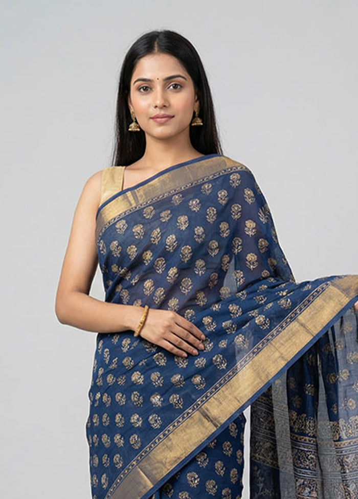 Multicolor Cotton Saree With Blouse Piece