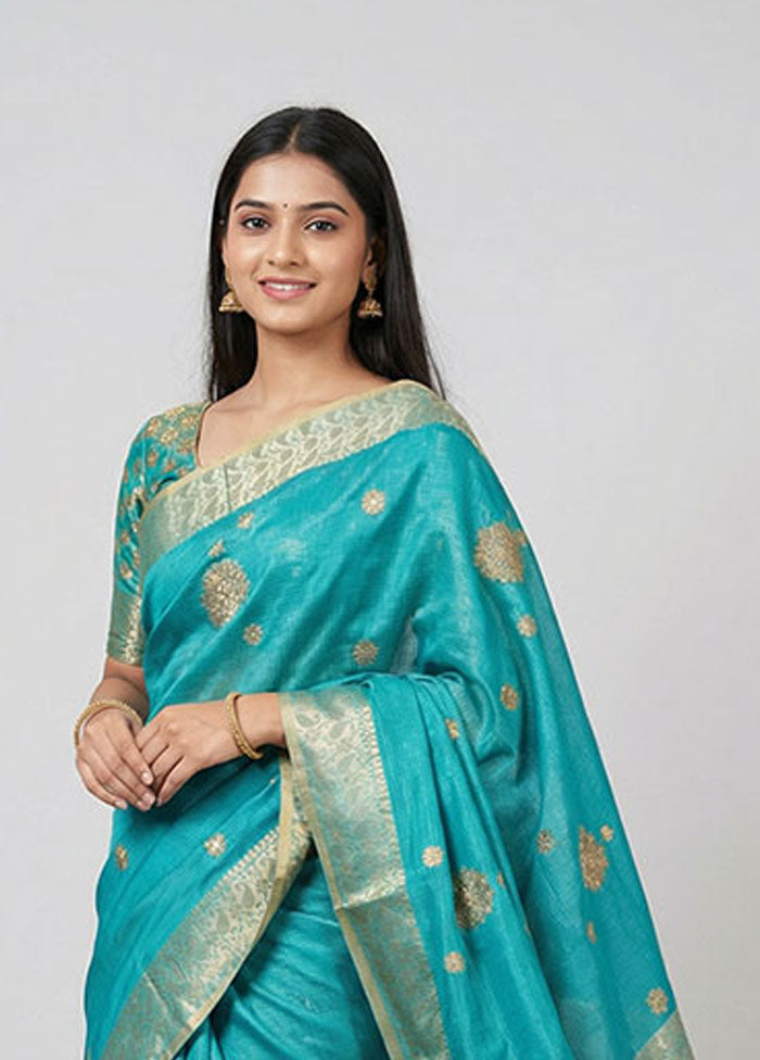 Multicolor Cotton Saree With Blouse Piece