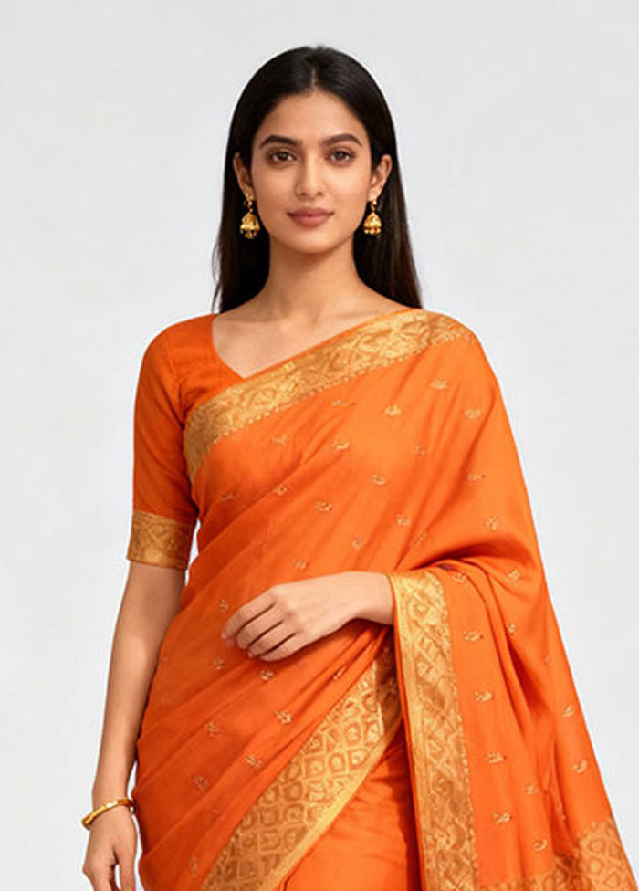 Multicolor Cotton Saree With Blouse Piece
