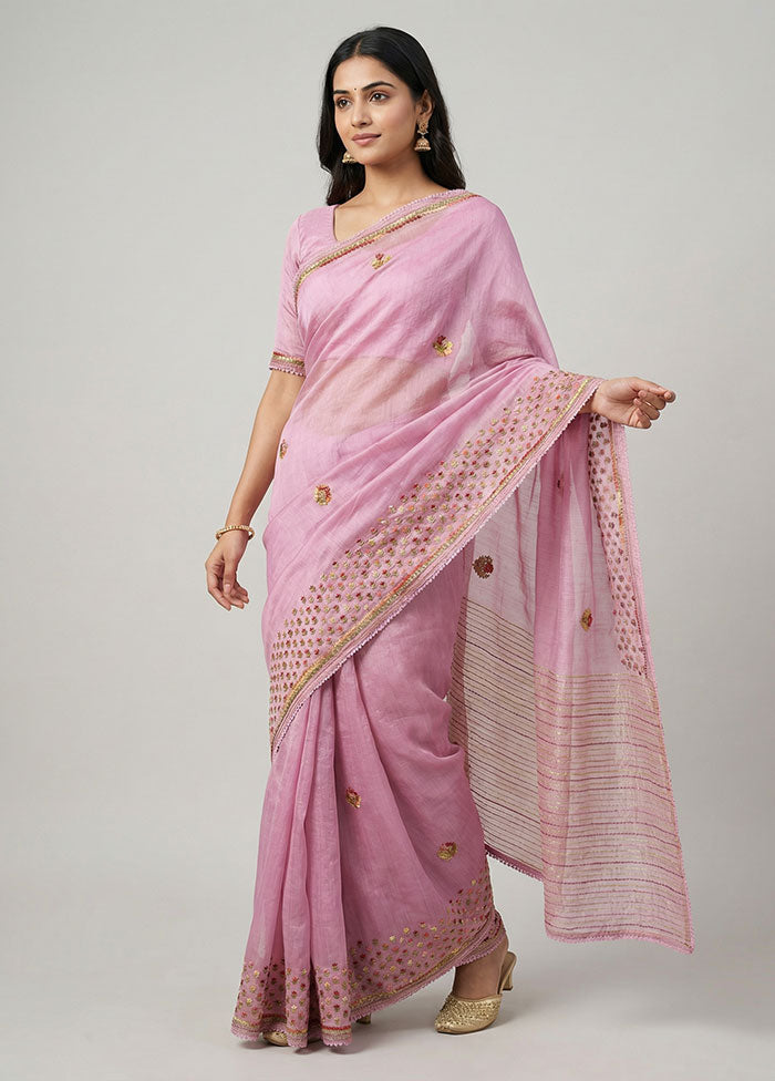 Purple Tissue Silk Saree With Blouse Piece