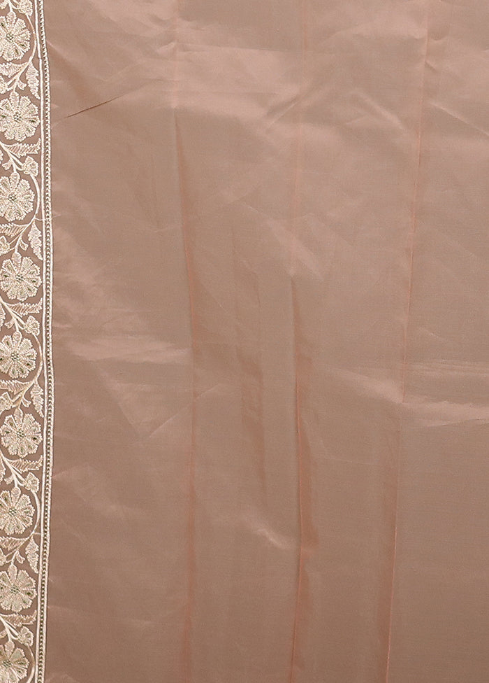 Pink Organza Saree With Blouse Piece