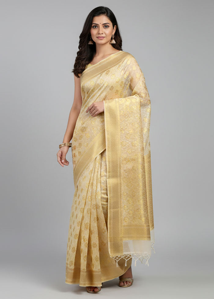 Green Tissue Silk Saree With Blouse Piece