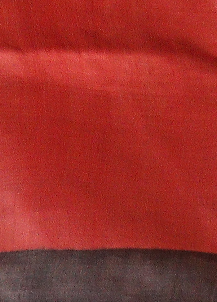 Yellow Handloom Tussar Silk Saree With Blouse Piece
