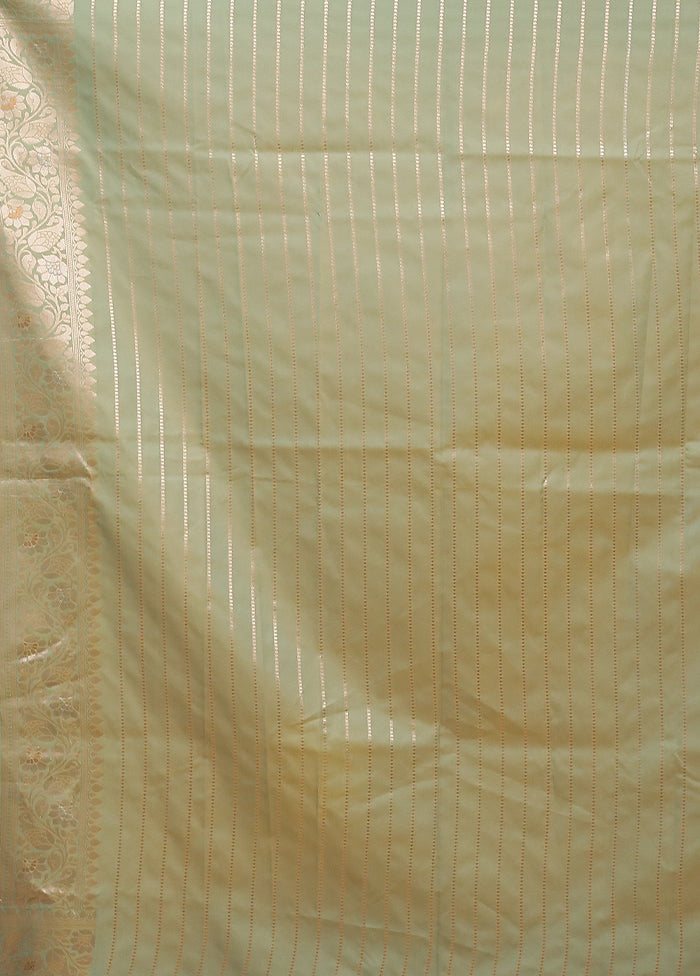 Green Dupion Silk Saree With Blouse Piece