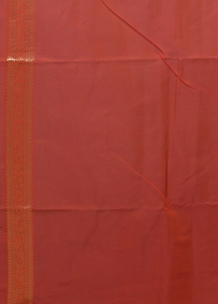Pink Kora Silk Saree With Blouse Piece