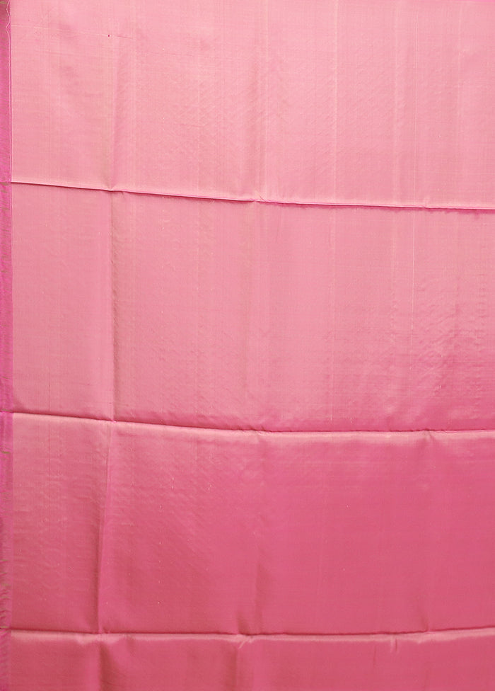 Cream Handloom Kanjivaram Pure Silk Saree With Blouse Piece