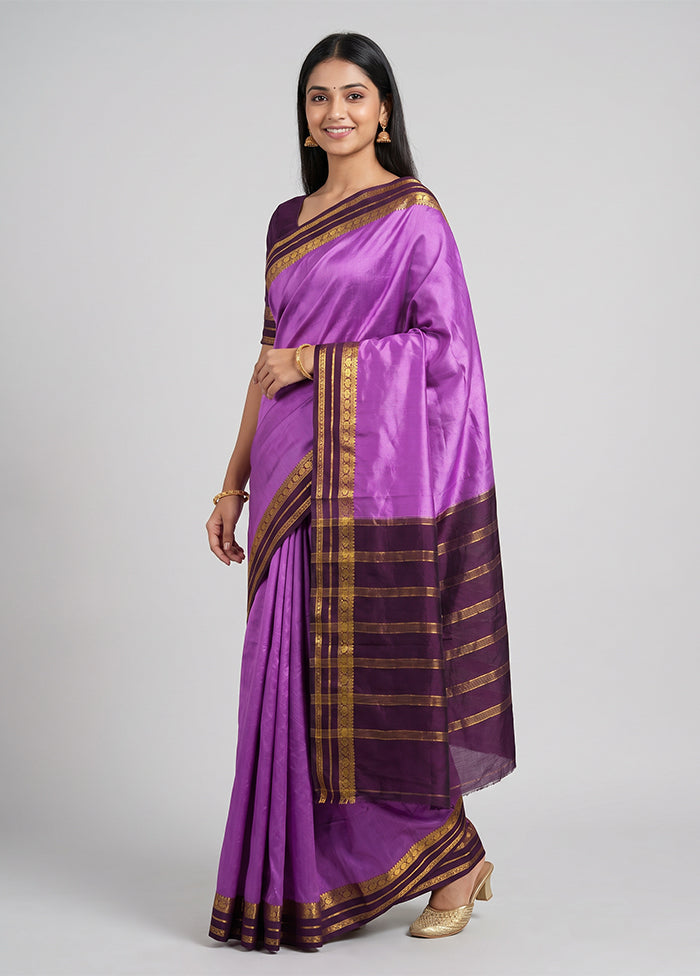 Pink Printed Silk Saree Without Blouse Piece