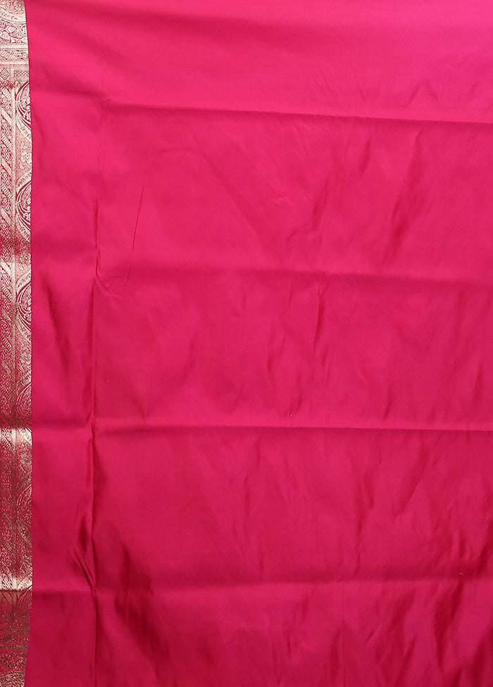 Blue Banarasi Silk Saree With Blouse Piece