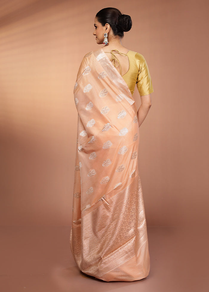 Pink Dupion Silk Saree With Blouse Piece