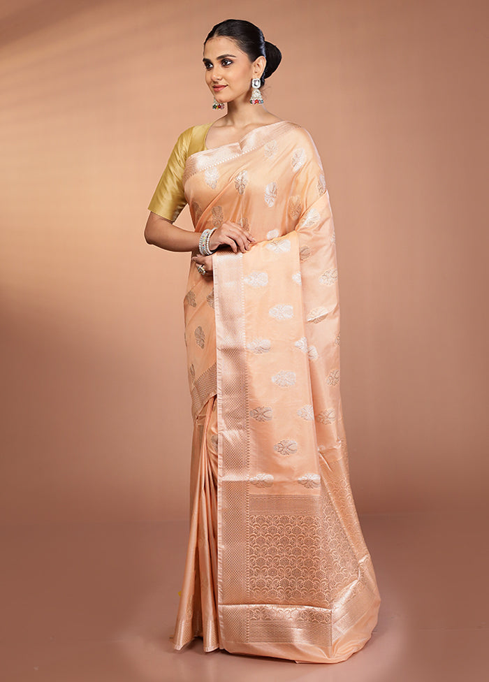 Pink Dupion Silk Saree With Blouse Piece