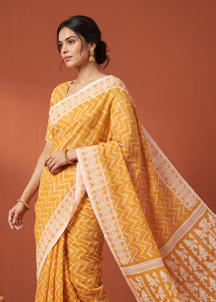 Peach Jamdani Cotton Saree Without Blouse Piece