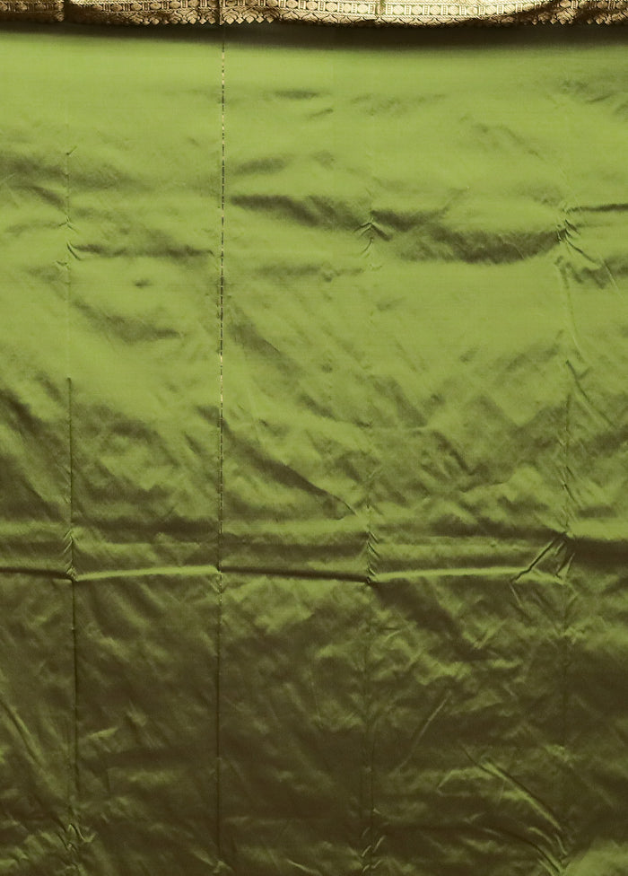 Green Kanjivaram Silk Saree With Blouse Piece
