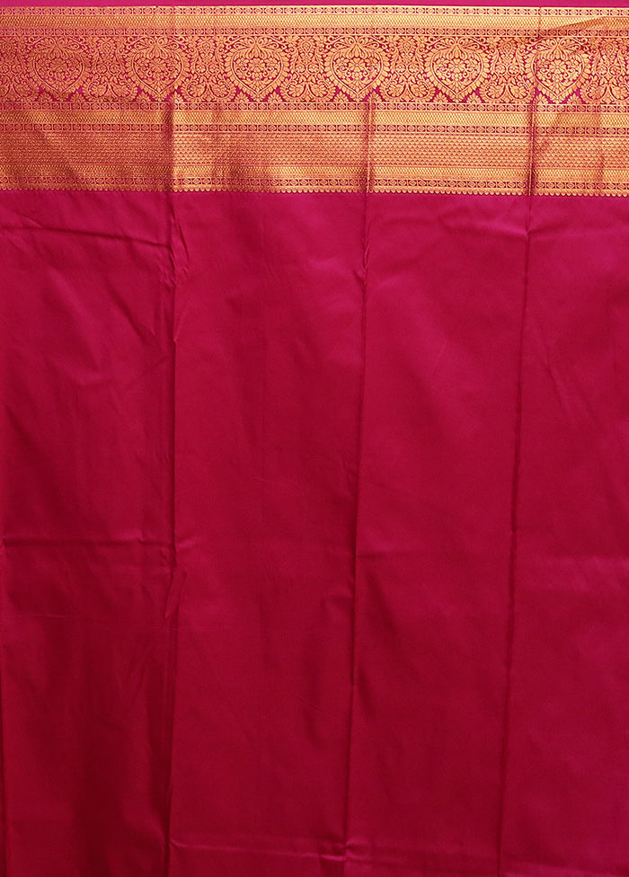 Blue Kanjivaram Silk Saree With Blouse Piece