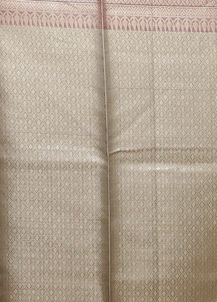 Grey Kora Silk Saree With Blouse Piece