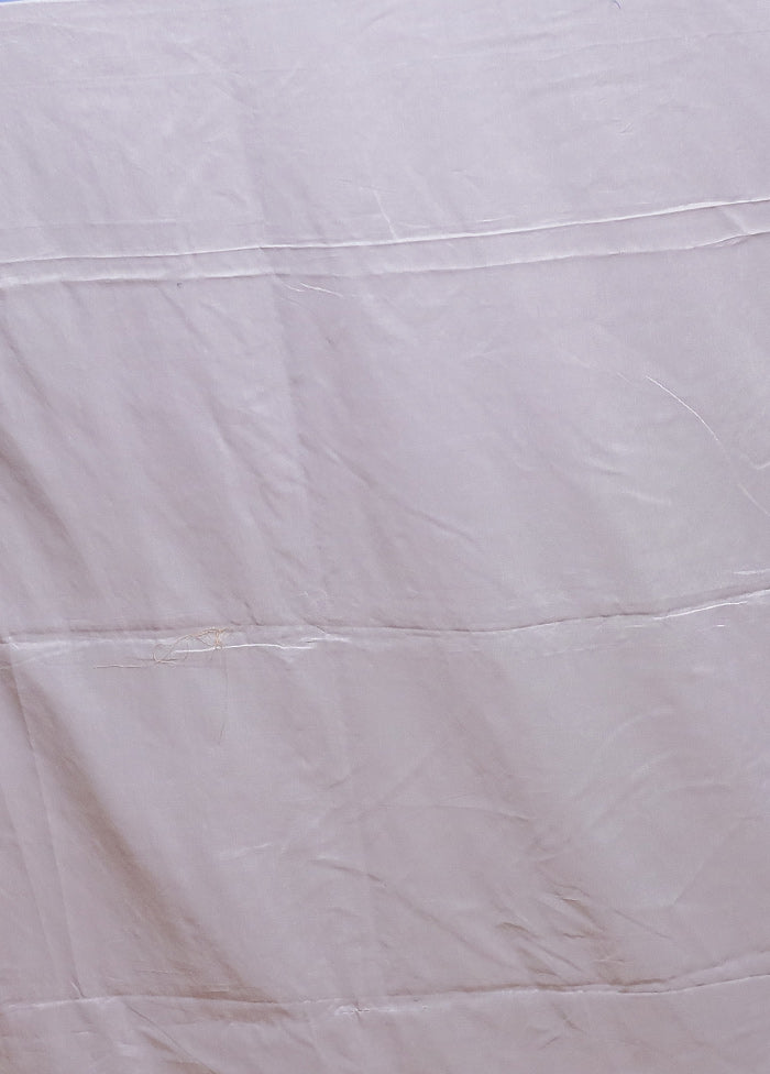 White Pure Cotton Saree With Blouse Piece