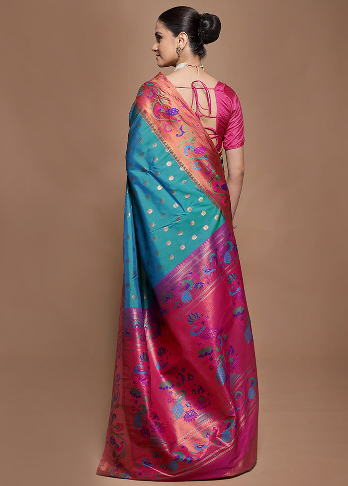 Green Kanjivaram Silk Saree With Blouse Piece