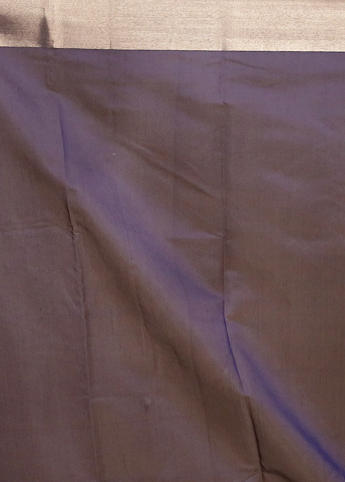 Blue Kora Silk Saree With Blouse Piece