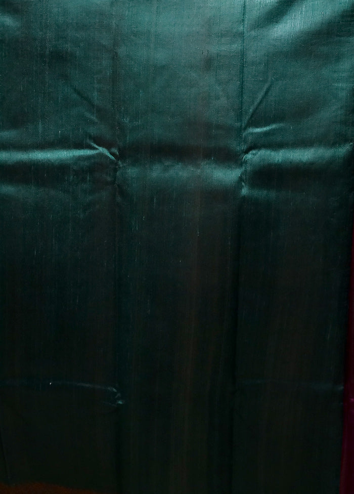 Purple Handloom Tussar Pure Silk Saree With Blouse Piece