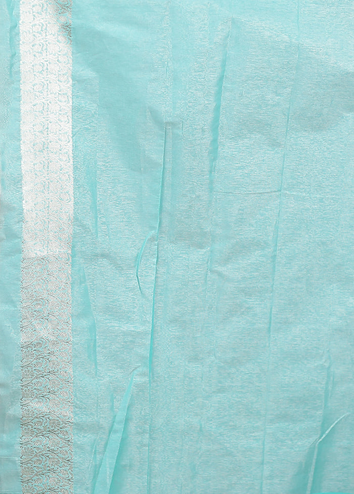 Green Kora Silk Saree With Blouse Piece