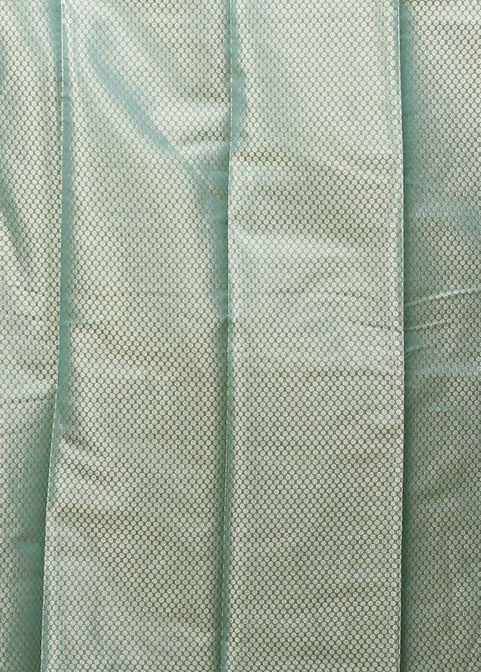 Green Kora Silk Saree With Blouse Piece