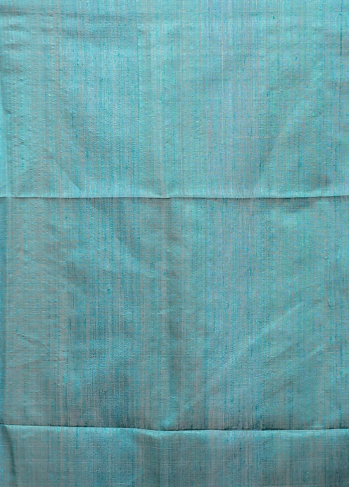 Green Handloom Matka Pure Silk Saree With Blouse Piece