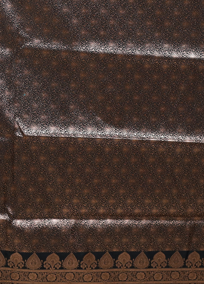 Green Banarasi Silk Saree With Blouse Piece