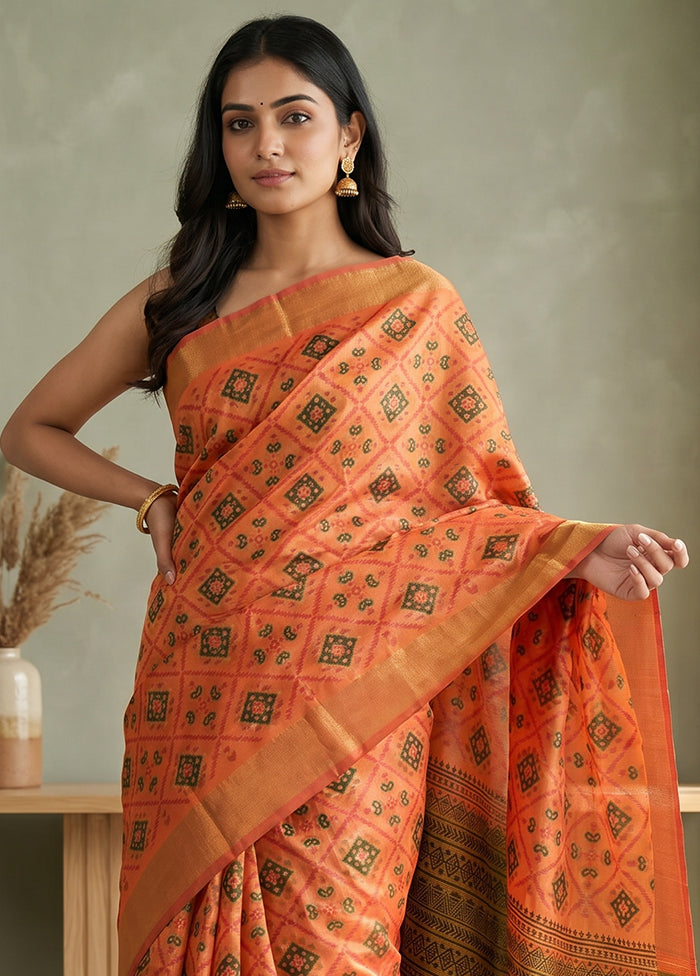 Pink Dupion Silk Saree With Blouse Piece