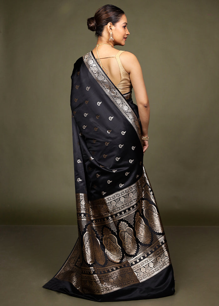 Maroon Banarasi Silk Saree With Blouse Piece