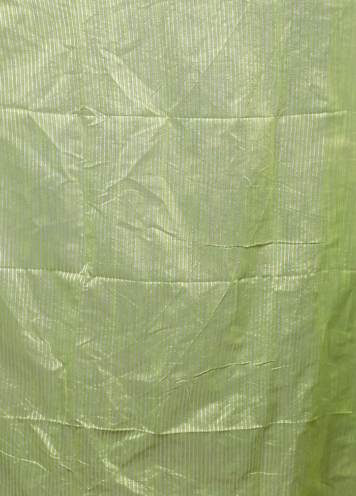 Green Matka Silk Saree With Blouse Piece