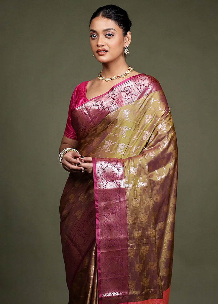 Cream Dupion Silk Saree With Blouse Piece