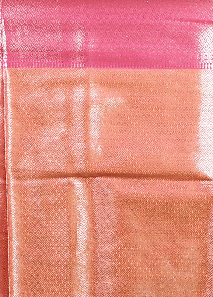 Cream Dupion Silk Saree With Blouse Piece