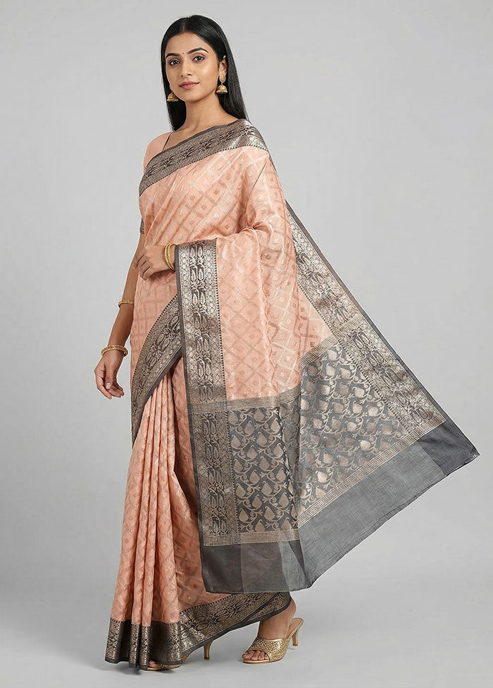 Pink Organza Saree With Blouse Piece
