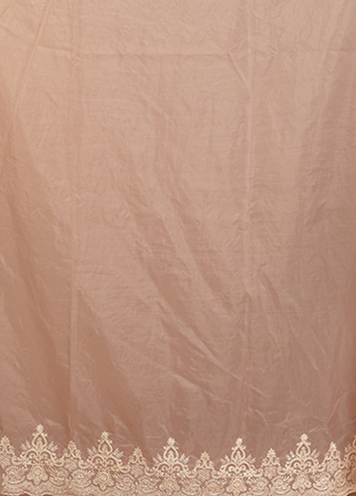 Pink Handloom Pure Organza Saree With Blouse Piece