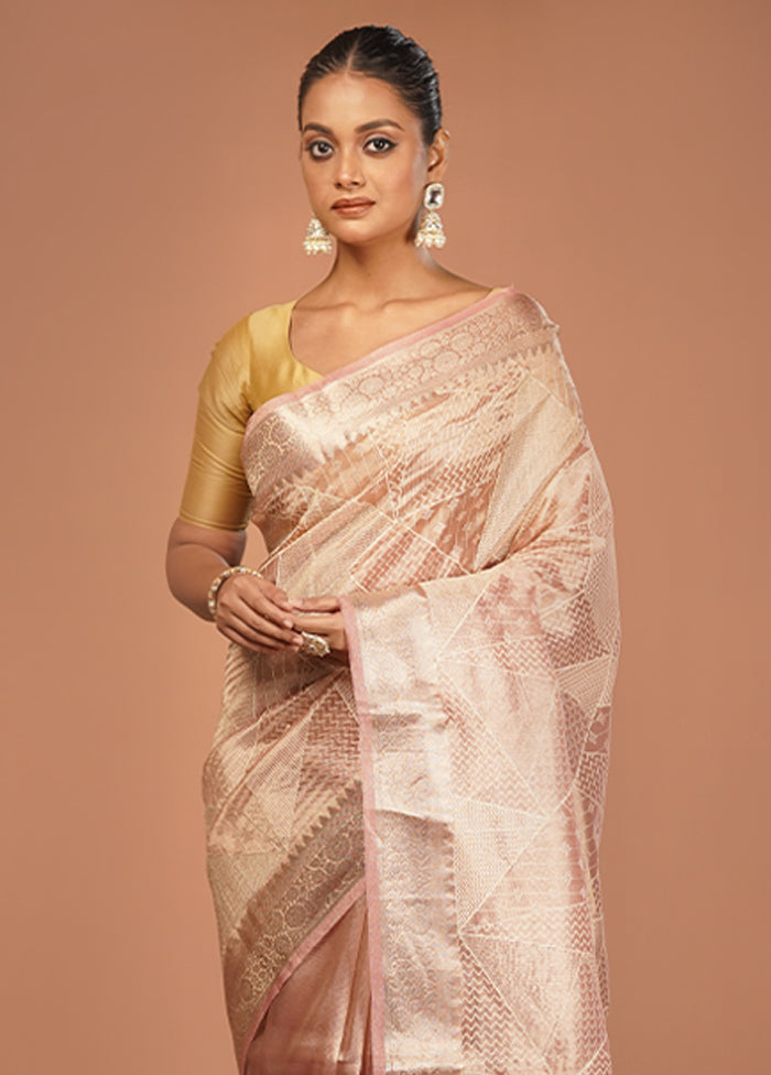 Purple Tissue Silk Saree With Blouse Piece