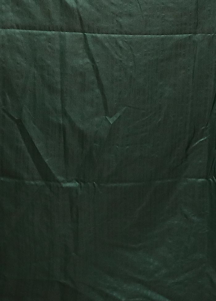 Green Dupion Silk Saree With Blouse Piece