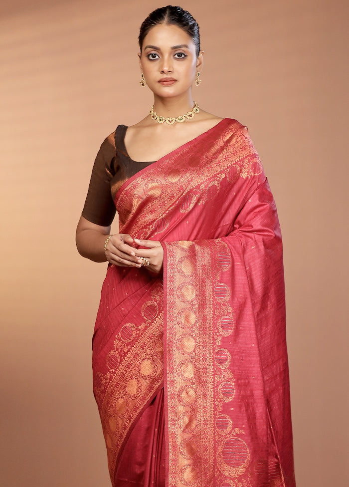 Blue Dupion Silk Saree With Blouse Piece