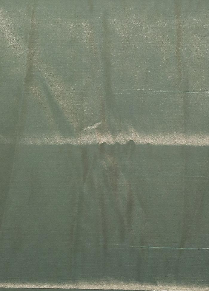 Green Tissue Silk Saree With Blouse Piece