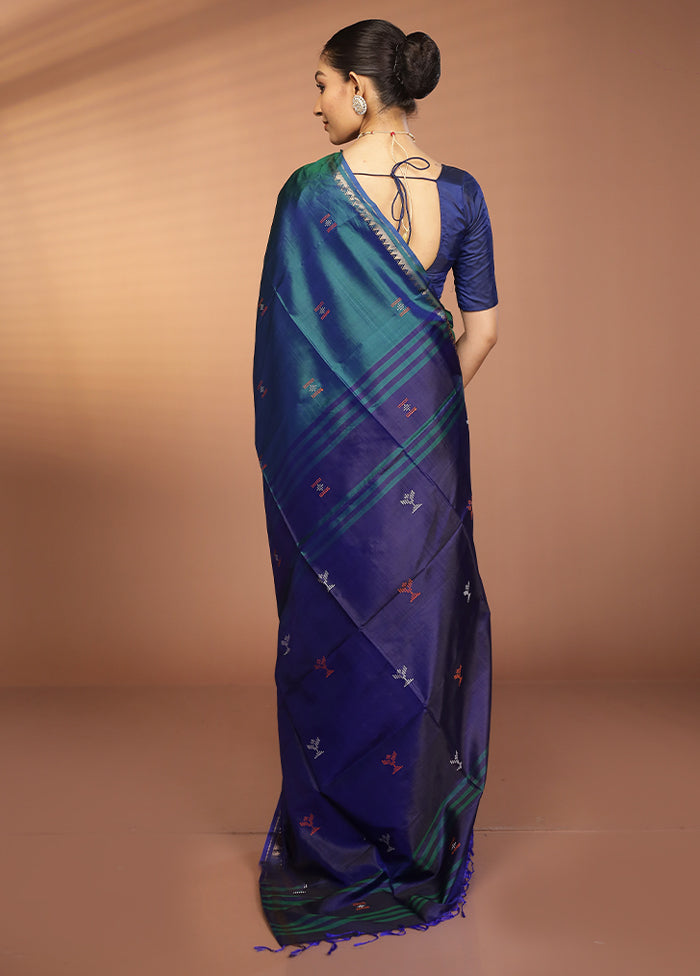 Pink Kalakshetra Pure Silk Saree With Blouse Piece