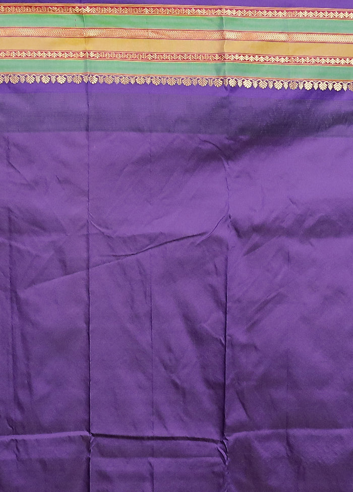 Green Handloom Kanjivaram Pure Silk Saree With Blouse Piece
