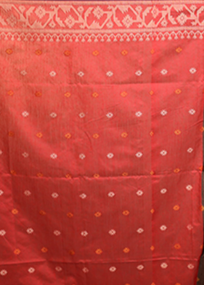 Black Matka Silk Saree With Blouse Piece