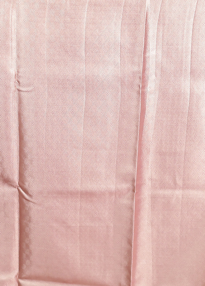 Pink Tissue Silk Saree With Blouse Piece