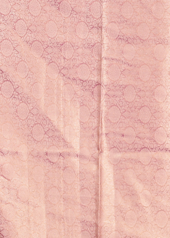 Pink Tissue Silk Saree With Blouse Piece