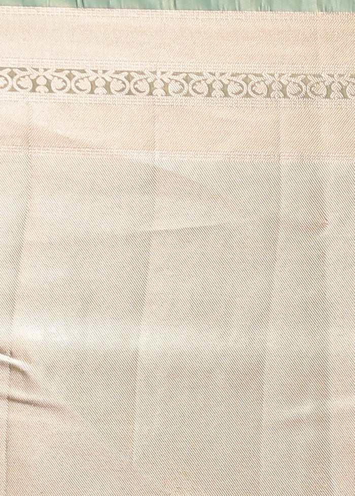 Green Tissue Silk Saree With Blouse Piece