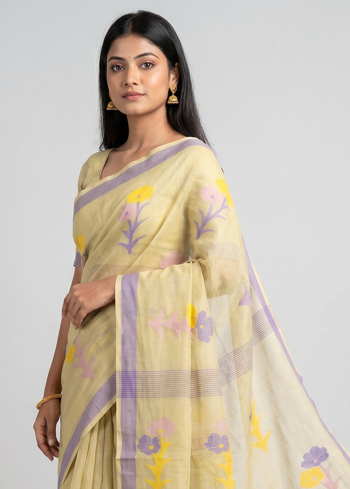 Purple Matka Silk Saree With Blouse Piece