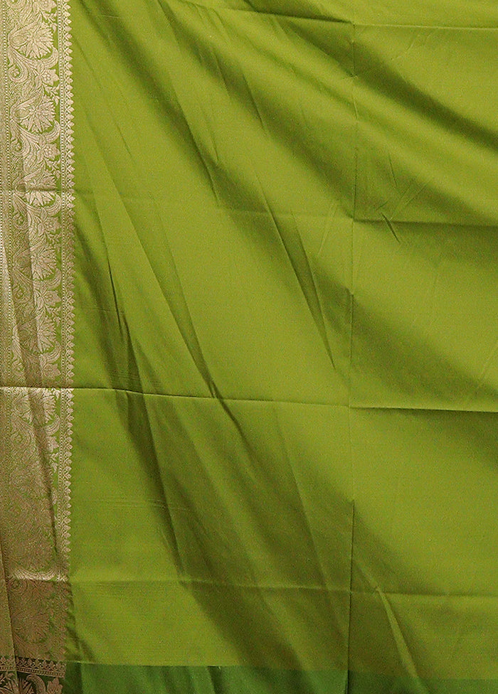 Green Tissue Silk Saree With Blouse Piece