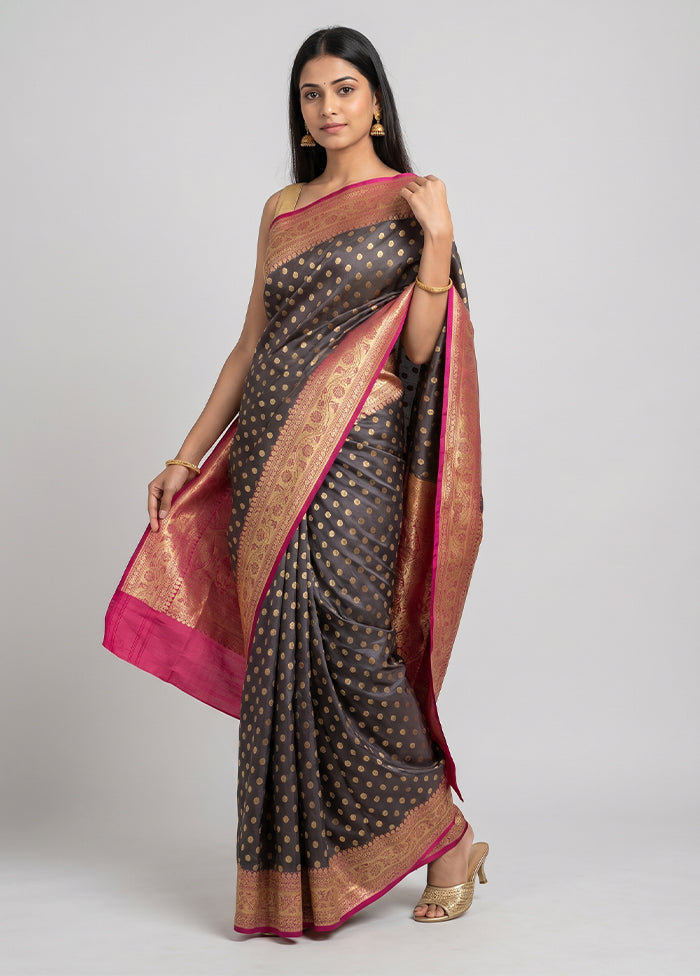 Yellow Tanchoi Silk Saree With Blouse Piece