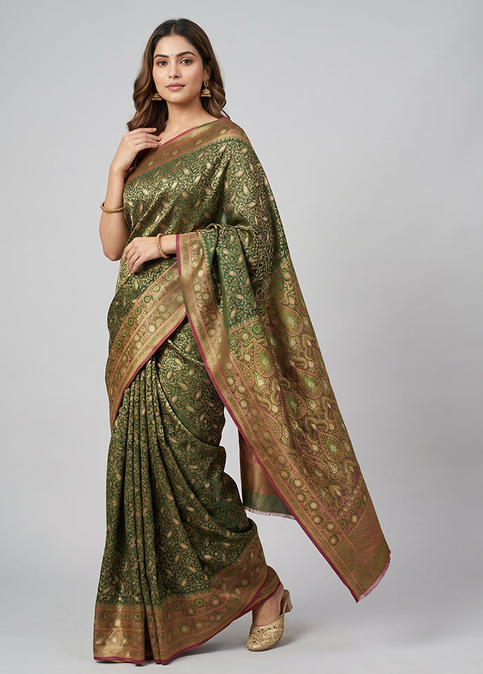 Blue Tanchoi Silk Saree With Blouse Piece