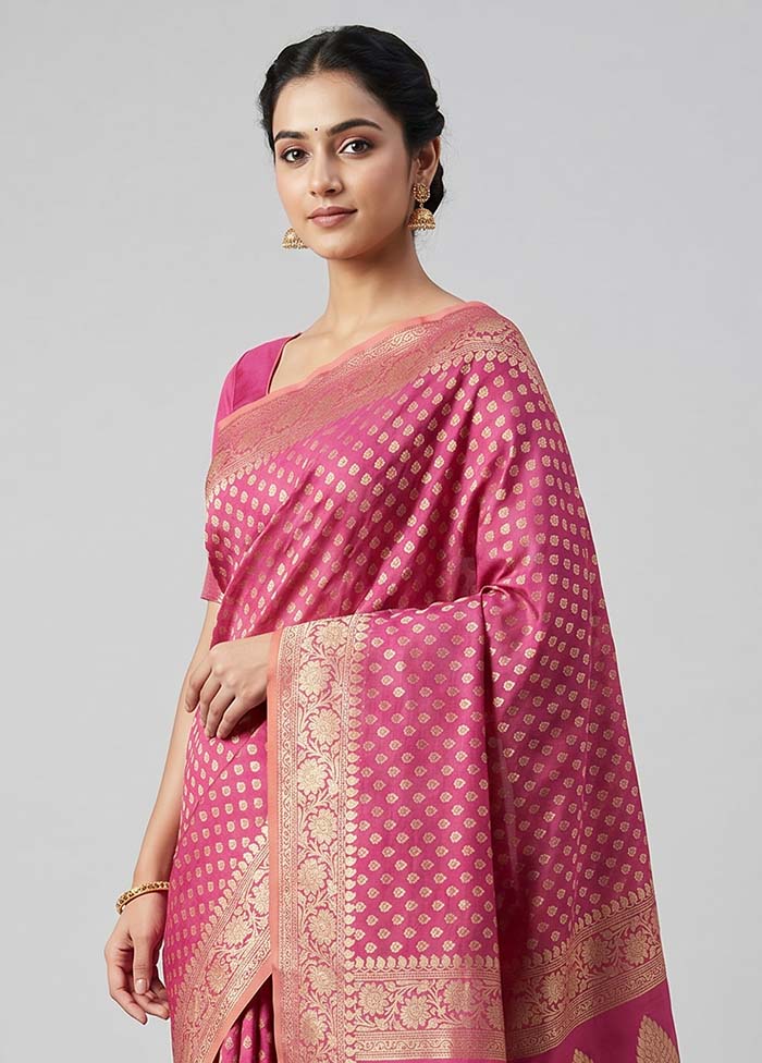 Purple Kora Silk Saree With Blouse Piece