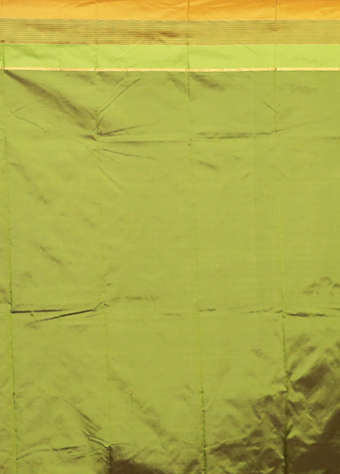 Green Kanjivaram Silk Saree With Blouse Piece